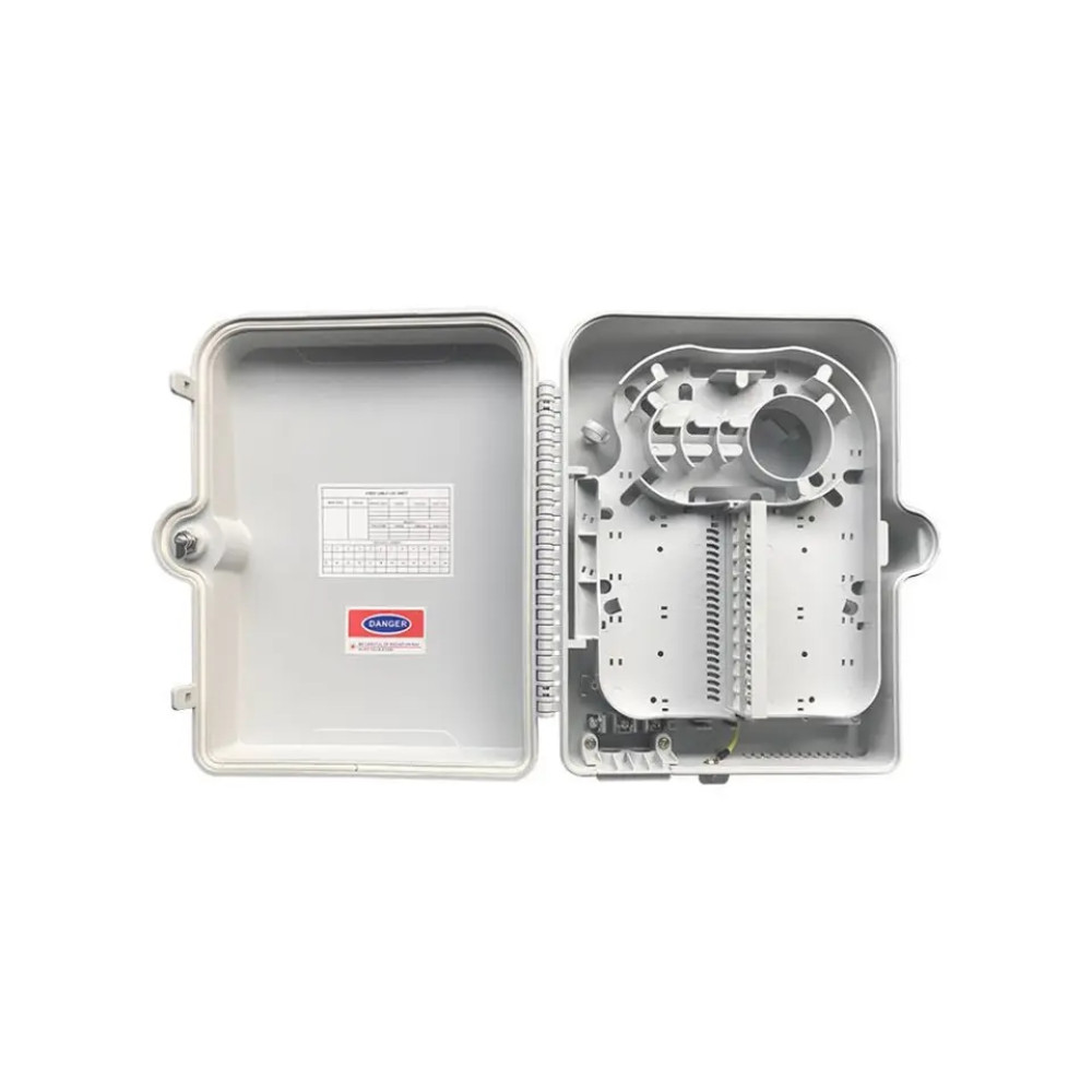 WALL MOUNT PLASTIC OPTICAL FIBER DISTRIBUTIO BOX 24 PORTS INDOOR/OUTDOOR