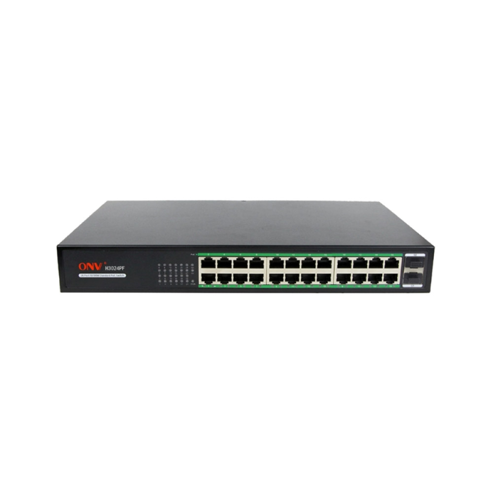 ETHERNET SWITCH POE+ 10/100/1000 24 PORTS + 2 SFP PORTS RACKMOUNT