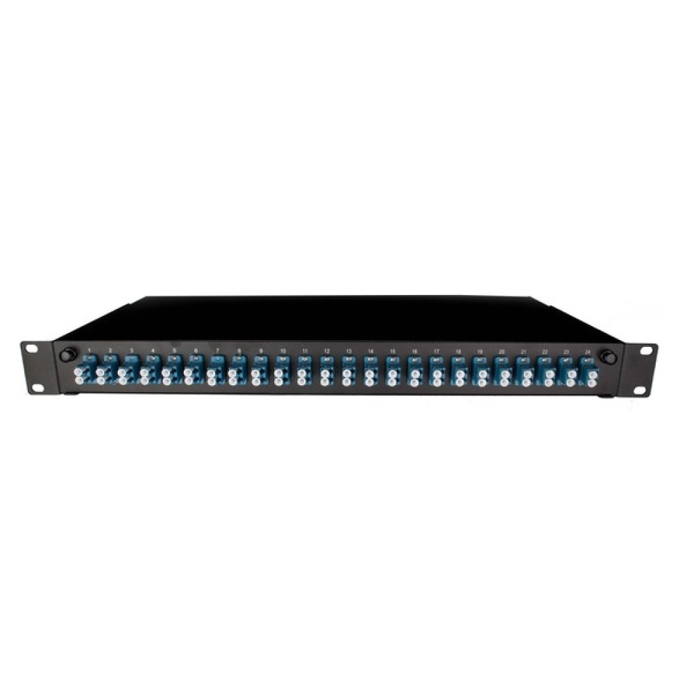 F.O PATCH  PANEL 19'' 12 PORTS LC SM ( ME 6 DUPLEX ADAPTORS SM)