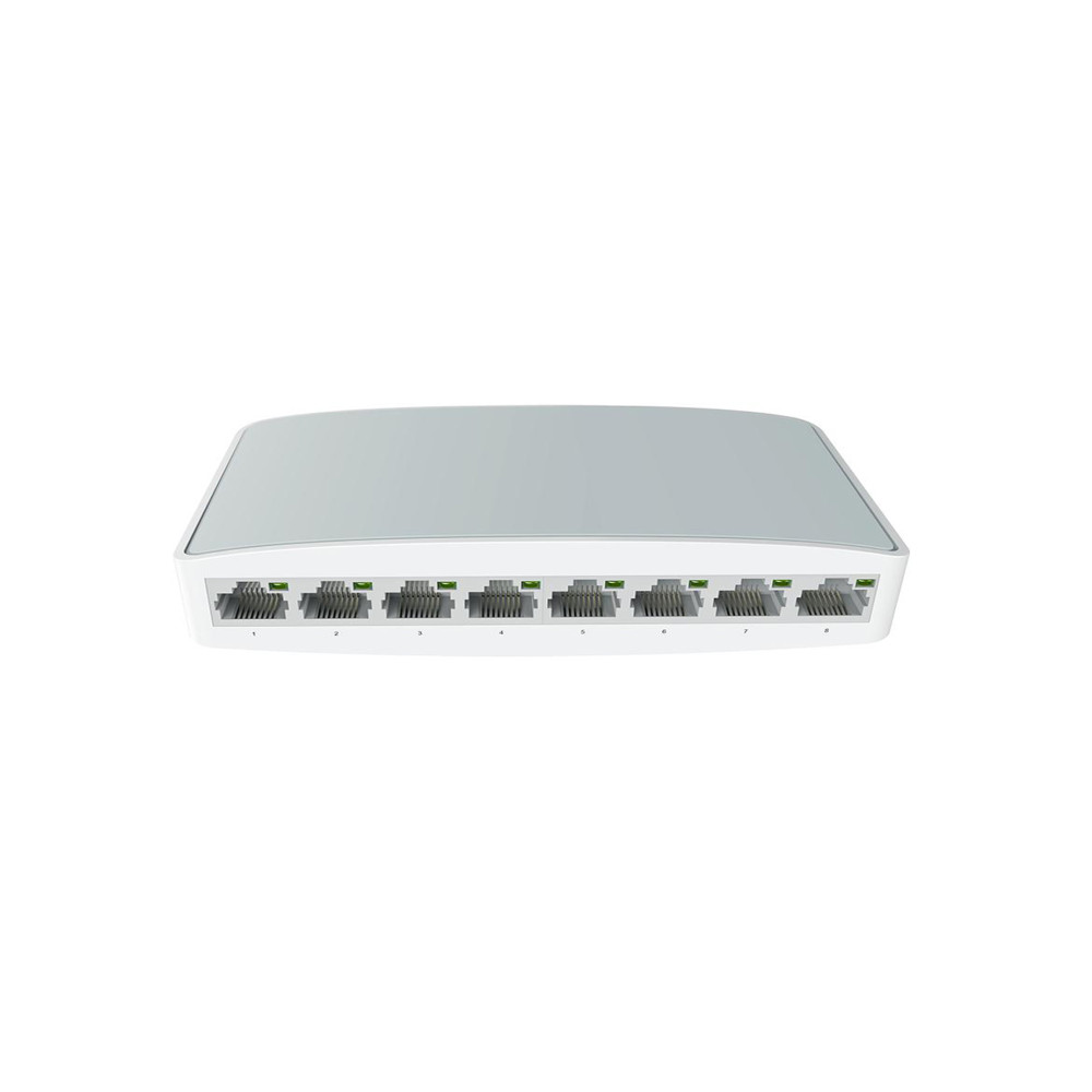 ETHERNET SWITCH 8 PORTS  10/100/1000 GIGABIT PLASTIC CASE                                                                               