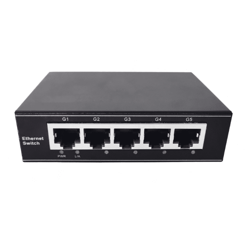 ETHERNET SWITCH 5 PORTS  10/100/1000 GIGABIT METAL CASE                                                                                                                  